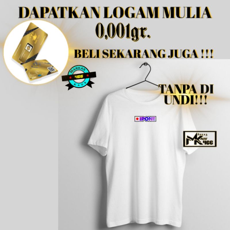 COD || Kaos Reflective iPhone | Baju Lengan Pendek Reflektif | T-shirt Sablon Reflektif  |  Atasan P