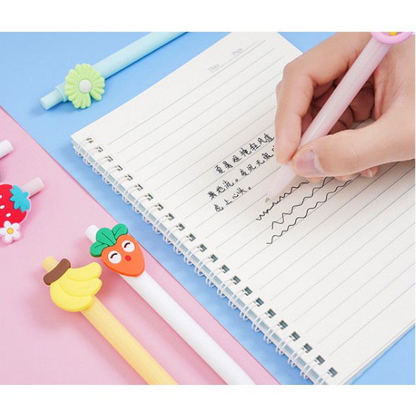 ⭐️𝐈𝐇𝐒 𝟎𝟏𝟕 𝐋𝐚𝐦𝐩𝐮𝐧𝐠⭐️Pulpen Karakter Kartun Buah Pena Gel Motif Karakter Lucu Pen Cute Student Japanese