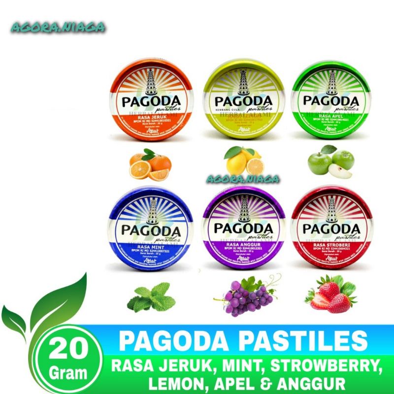 

Permen - Pagoda Pastiles 20 gram / Permen Penyegar Mulut dan Tenggorokan