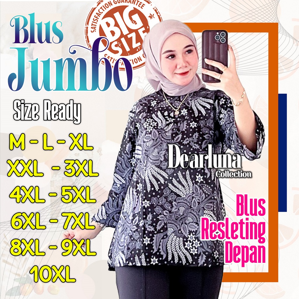 blus batik jumbo / blus batik kantor / blus batik wanita kantor / blus batik moderen kantor / blus k