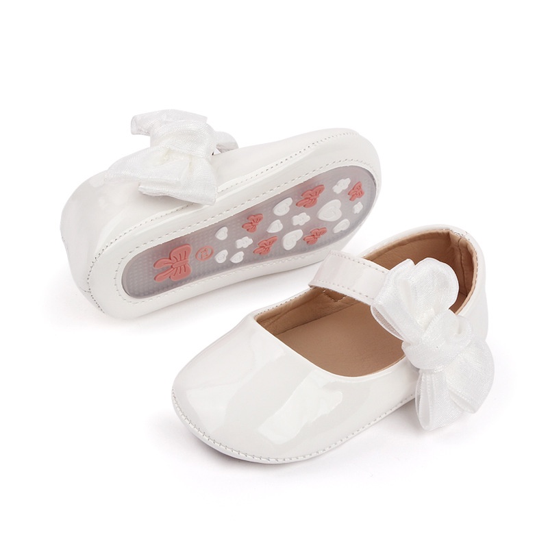 Flat Shoes IMPORT Sepatu Tapak Karet Flats Anak Perempuan Prewalker Bayi Impor Motif Pita Ribbon Tie