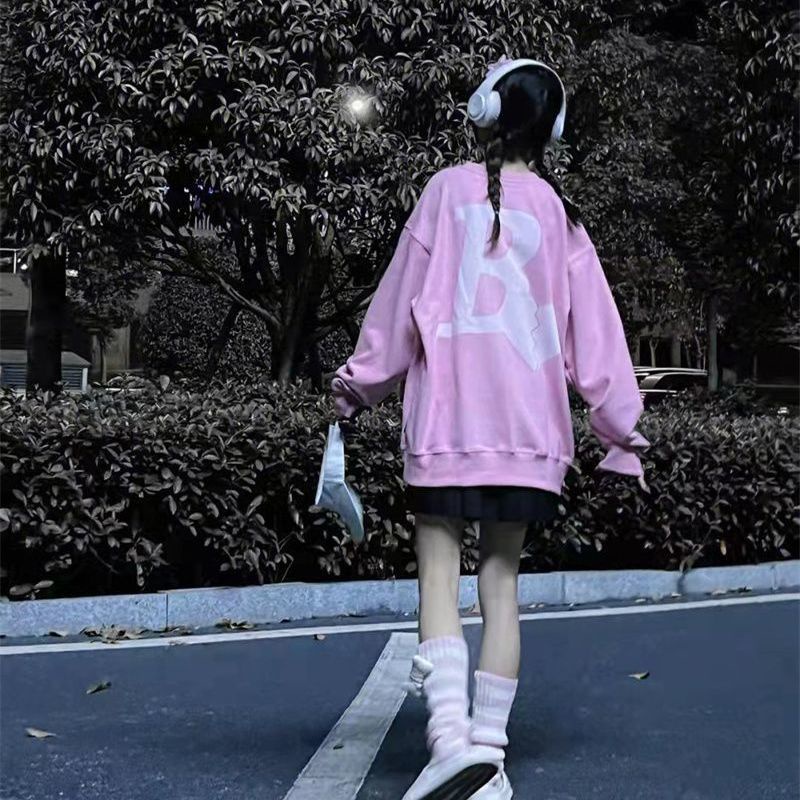 ┋┋Awal musim gugur sweter wanita bagian tipis siswa tren nasional Jepang lucu Amerika retro angin lembut rasa desain ceruk musim semi