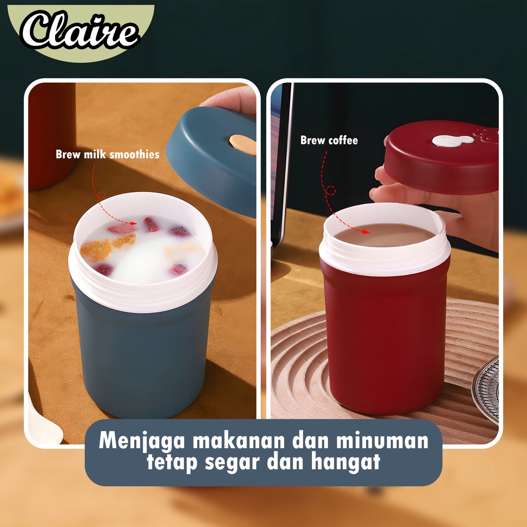 CANGKIR SUP SET FREE SENDOK / CANGKIR NGOPI SUSU SANTAI / CANGKIR MUNGIL ANTI TUMPAH