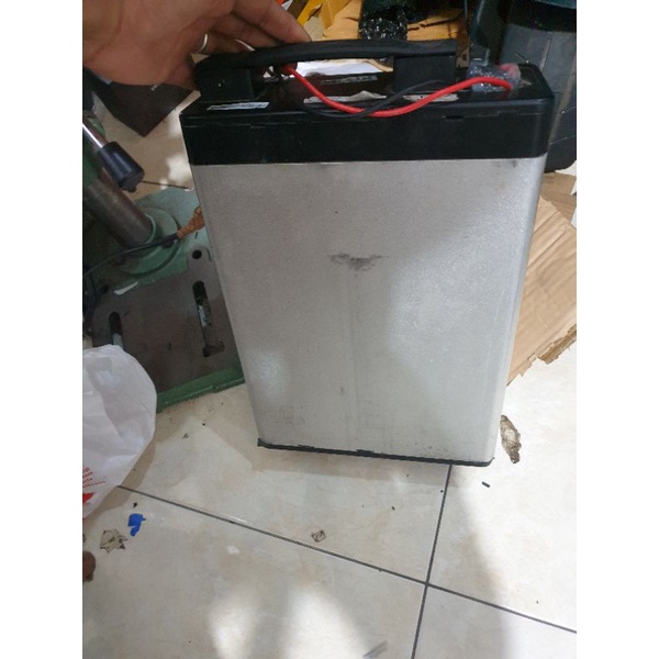 baterai sepeda listrik viar q1 sudah di modif jadi 48v 25ah