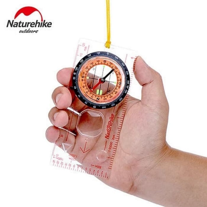 Komp Alat Survival Kompas Bidik Mistar Compass Naturehike Original