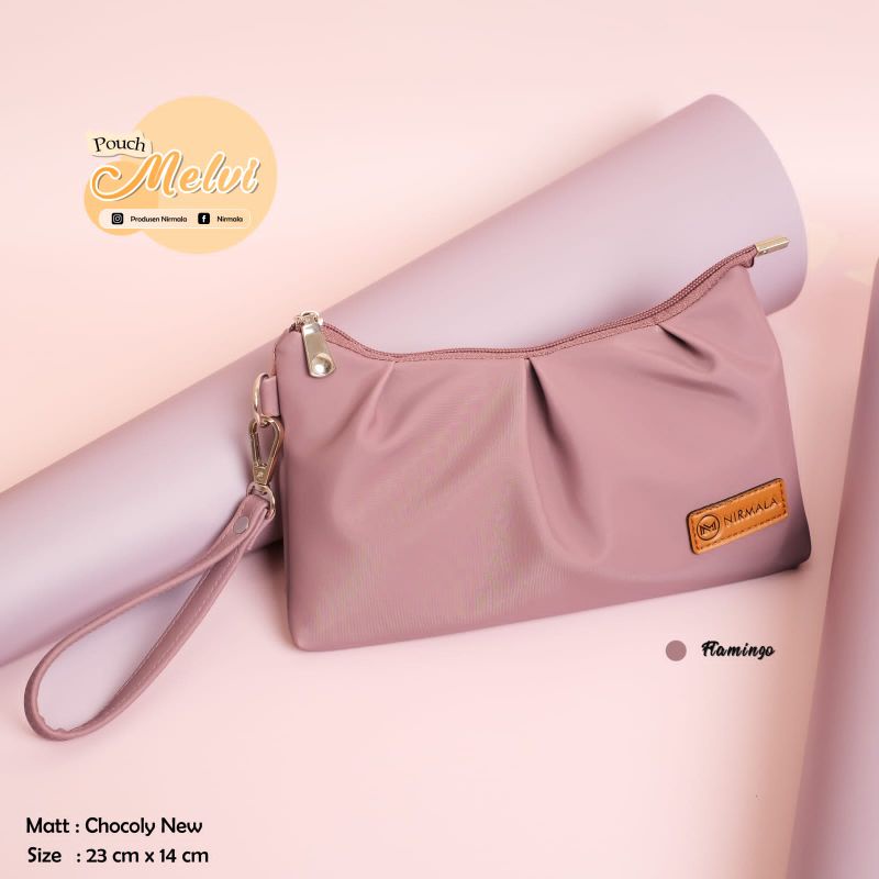 POUCH MELVI BY NIRMALA BAHAN CHOCOLY ANTI AIR PREMIUM WATERPROOF