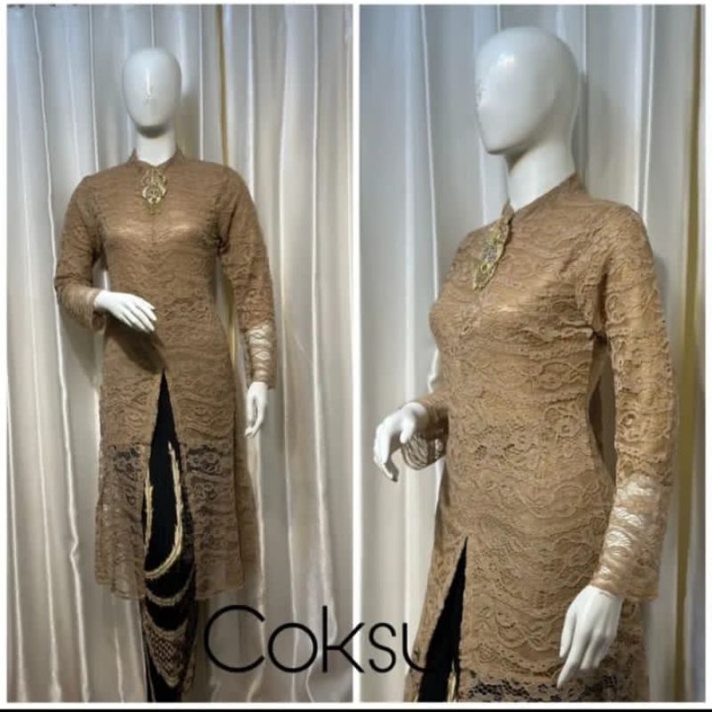 Ready terbaruu setelan kebaya brokat Tunik//kebaya wisuda terlaris//brukat pesta kondangan//brokat seragam keluarga