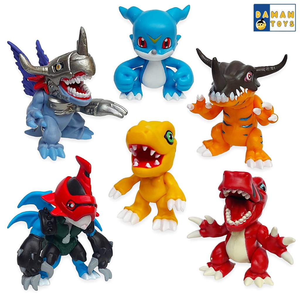 Figure Digimon Monster Agumon MetalGreymon Veemon Paildramon Tyrannomon set 6