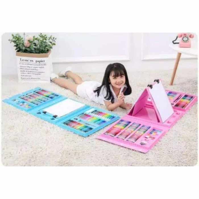 

Terlaris ✨ -SET PAPAN ALAT TULIS LUKIS CRAYON GAMBAR MEWARNAI 208PC PAKET LENGKAP - Biru Muda- 2.1.23