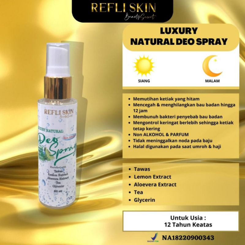 LUXURY NATURAL DEO SPRAY BY REFLISKIN LGLOW