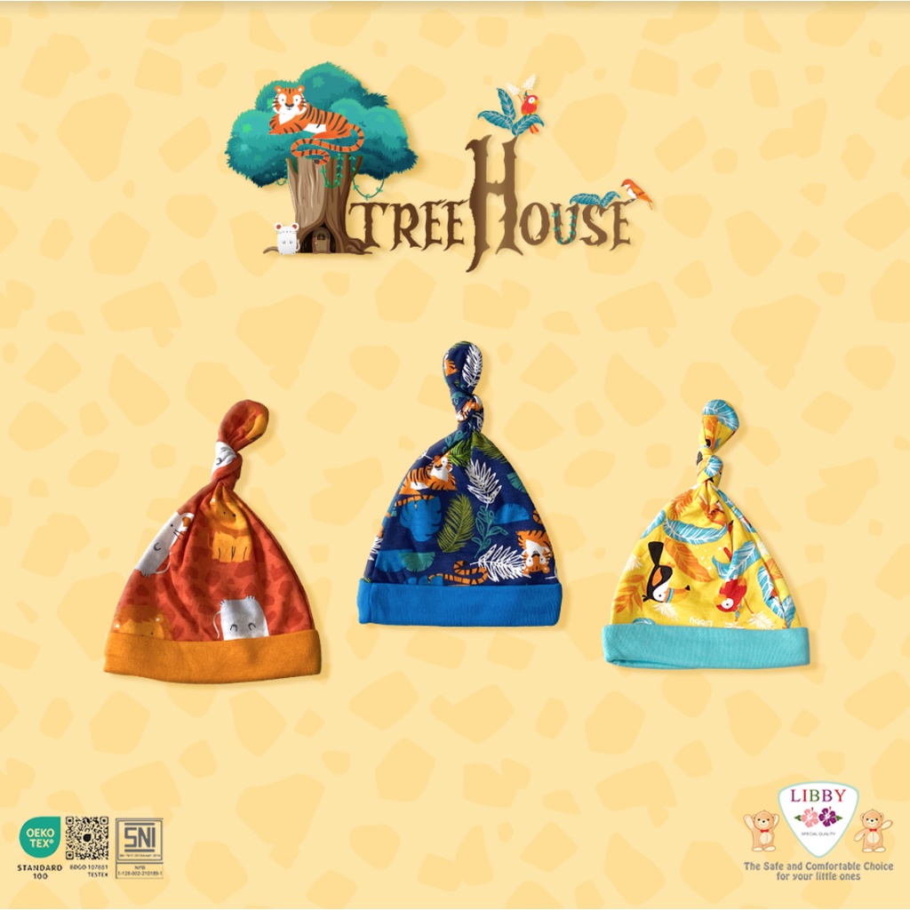 Libby - Tree House Topi Bayi 3pcs