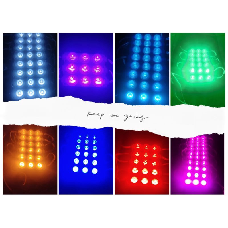 10 Biji lampu Led Modul variasi 3 mata 12volt lampu kolong, lampu tambahan sein, lampu dashboard lam