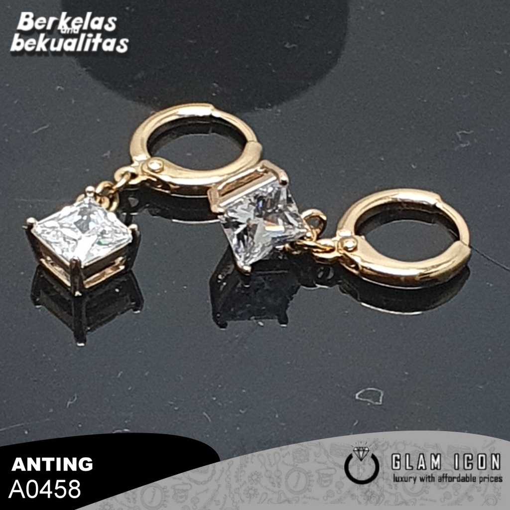 Anting Jepit Motif Mata juntai prisma A0458 ABG