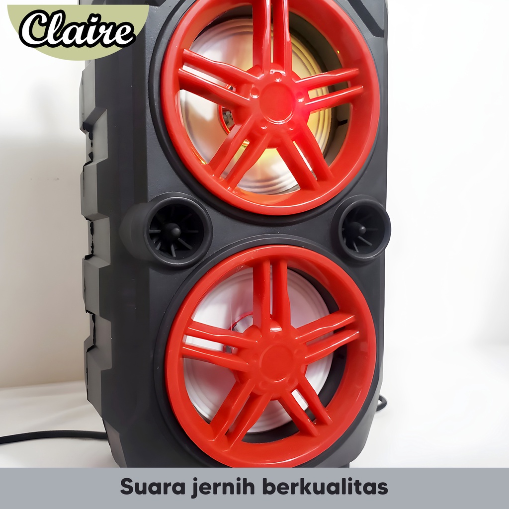 Speaker Bluetooth Portable/ Speacker Bluetooth Gratis Microphone Karoke Super Bass /Salon Aktif Bluetooth