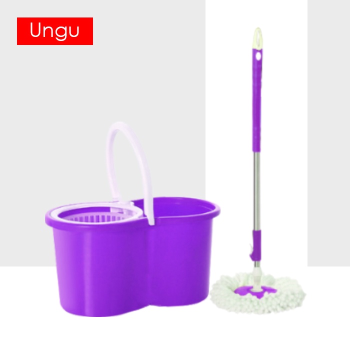 Spin Mop Alat Pembersih Bahan Plastik PP Dengan Ember Pengering Lap Pel - TB-1