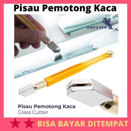 Pisau Pemotong Kaca Glass Cutter Diamond Cutting Tool / Alat Pisau Cutter Potong Pemotong Kaca Jende