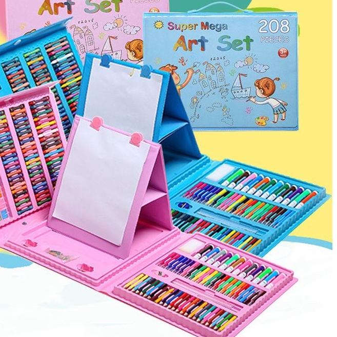 

DAPATKAN SEGERA Crayon set 208 pcs / Alat set menggambar dan melukis D94''