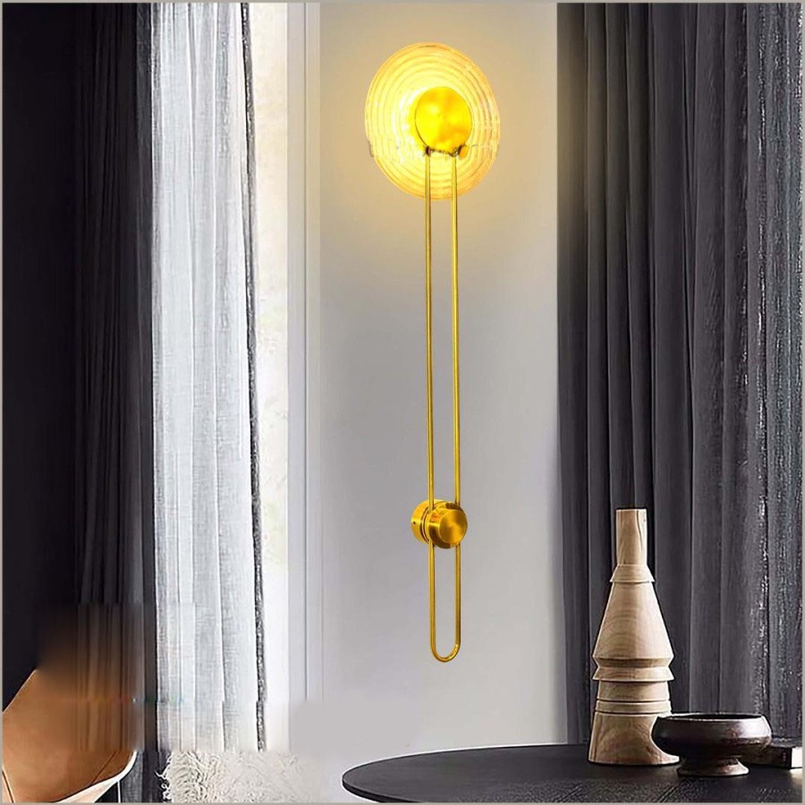 Lampu hias dinding meja kaca cermin rias MODERN LONG MOON LED mewah simple elegan light living dinin