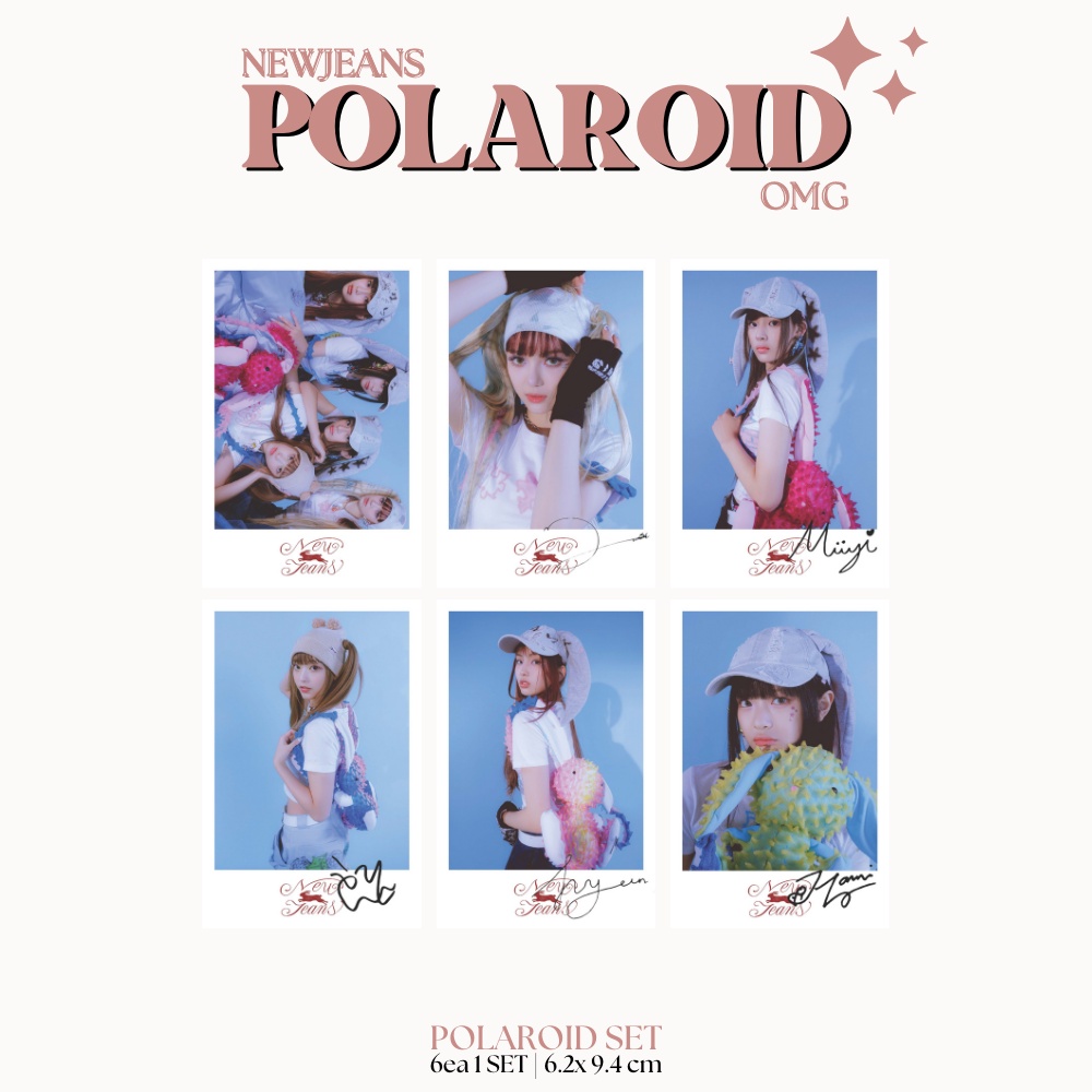 POLAROID NEWJEANS SUPER SHY (ISI 6 PCS + LAMINASI 2 SISI) TANDA TANGAN TTD KPOP IDOL KOREA PREMIUM MURAH UNOFFICIAL MINJI HANNI DANIELLE HAERIN HYEIN READY STOCK !