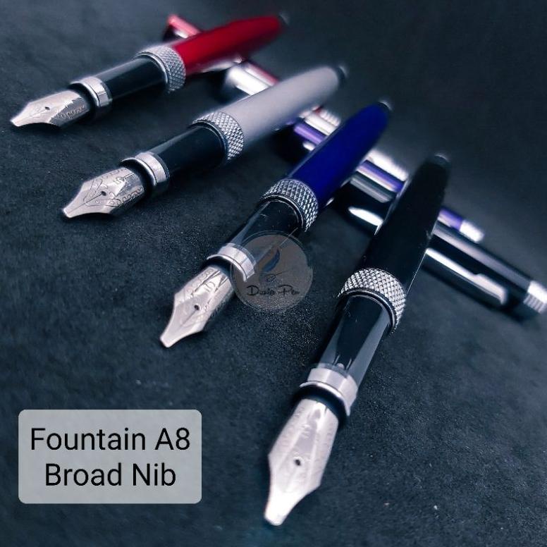 

[HEH] Pena Kaligrafi A8, Fountain Pen Broad Nib A8, Nib Lebar 1.5mm , Bisa Custom Grafir Nama / Logo 81