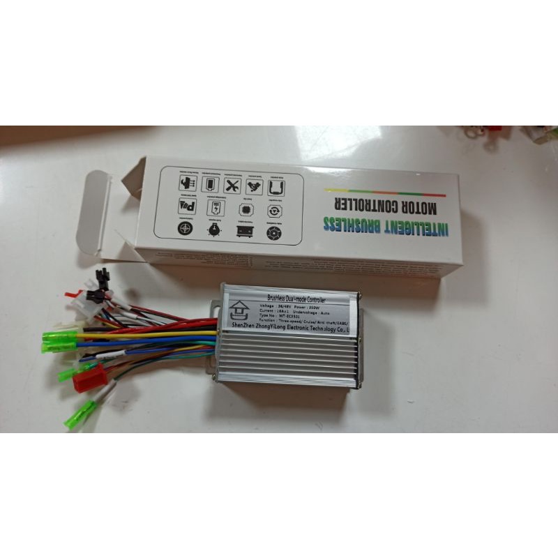 Controller sepeda listrik 24v 36v 48v 72v 250w 350w 500w 1000w brushless