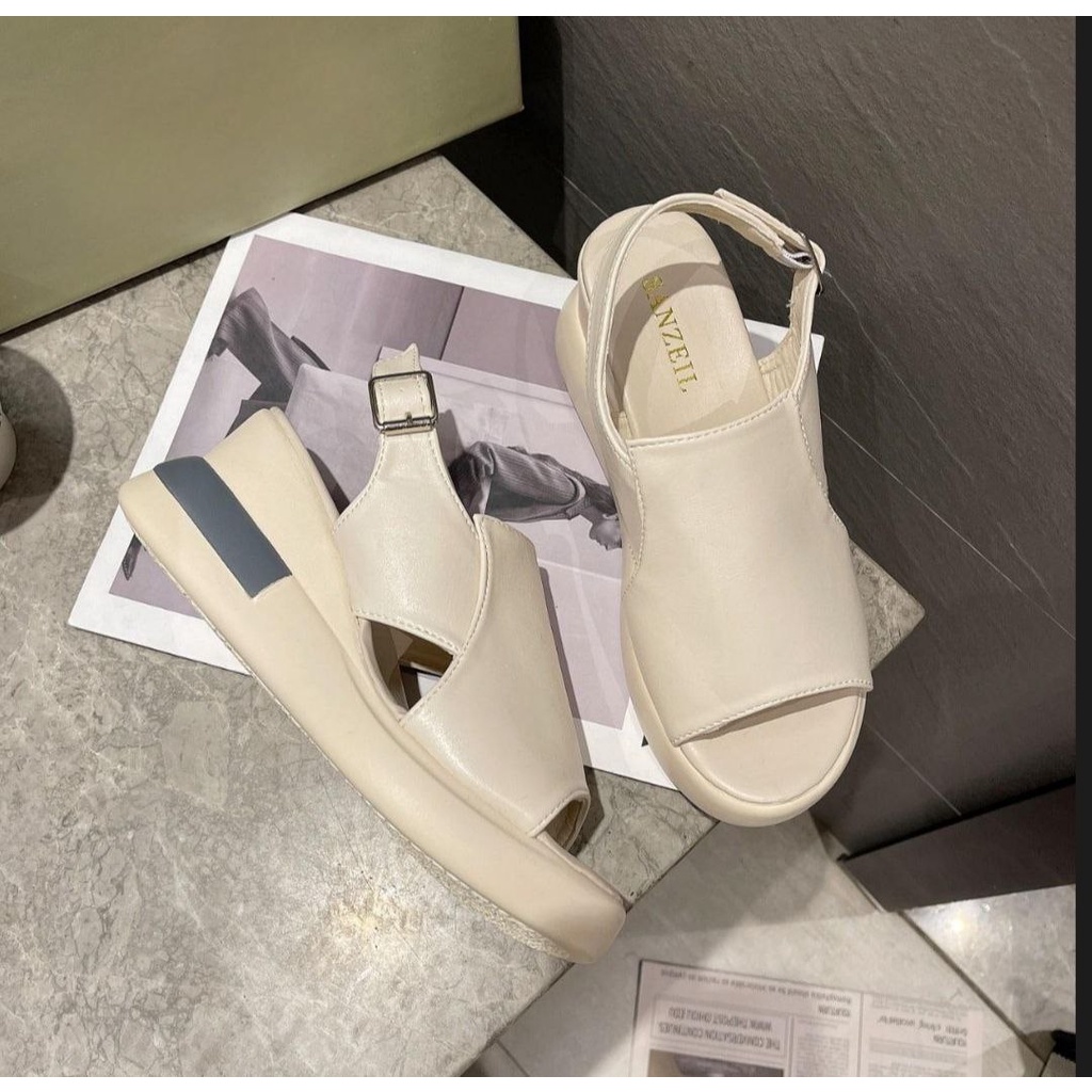 SSZ0012 Sandal Wedges Wanita Fashion Import CHLOE Ready Jakarta Bisa COD (With Box)