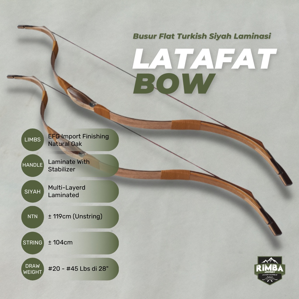 Latafat Bow/ Busur Turkish / Turkish Bow / Horsebow / Archery