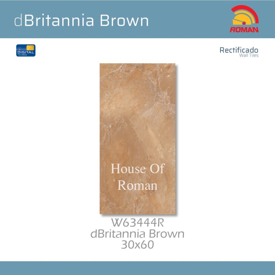 ROMAN KERAMIK DBRITANNIA BROWN 30X60R W63444R (ROMAN HOUSE OF ROMAN)