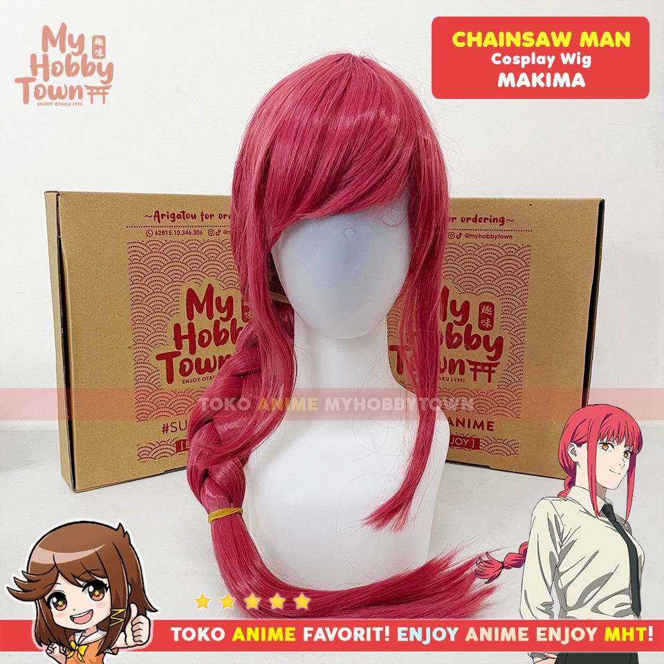 Wig Rambut Palsu Cosplay Anime Chainsaw Man : Makima v2