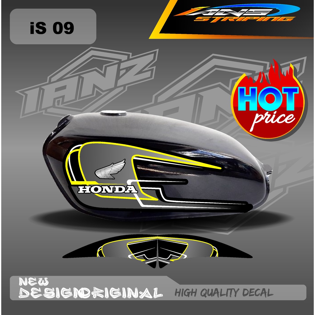 STRIPING MOTOR CB 100 STANDART / STIKER CB 100 CUSTOM HOLOGRAM DAN NON HOLOGRAM IS09