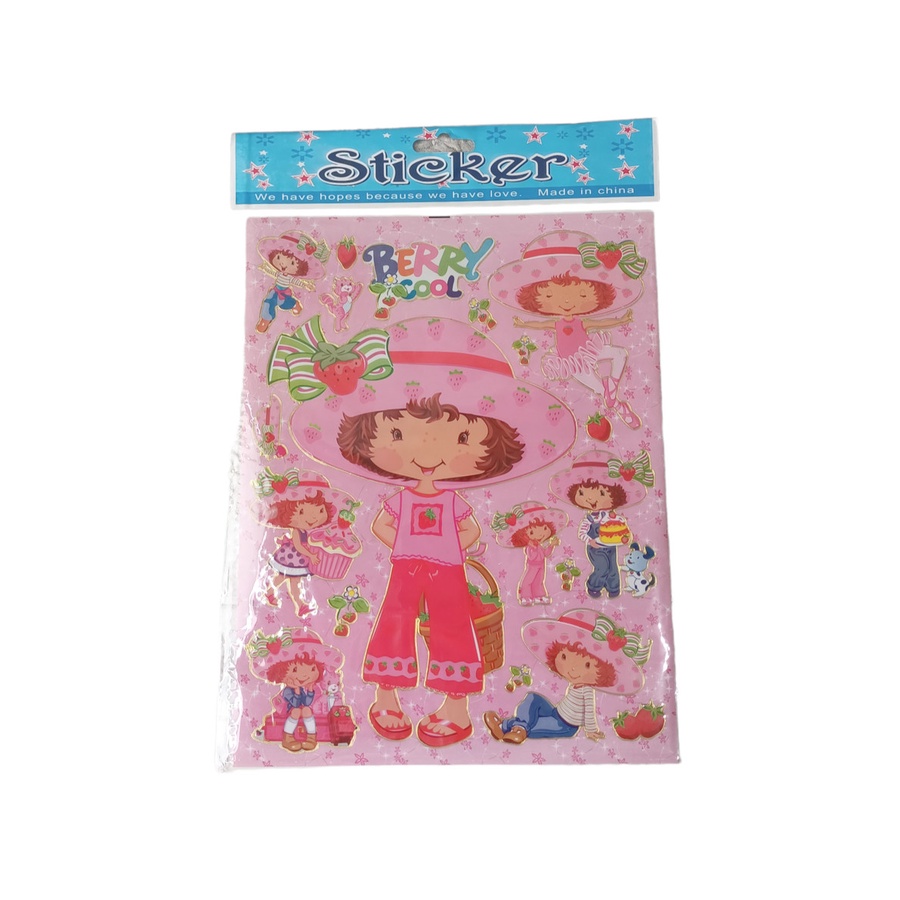 PROMO TERBARU - Mainan STIKER STICKER ANAK BERRY PINK /mainan sticker /stiker karakter/sticker murah