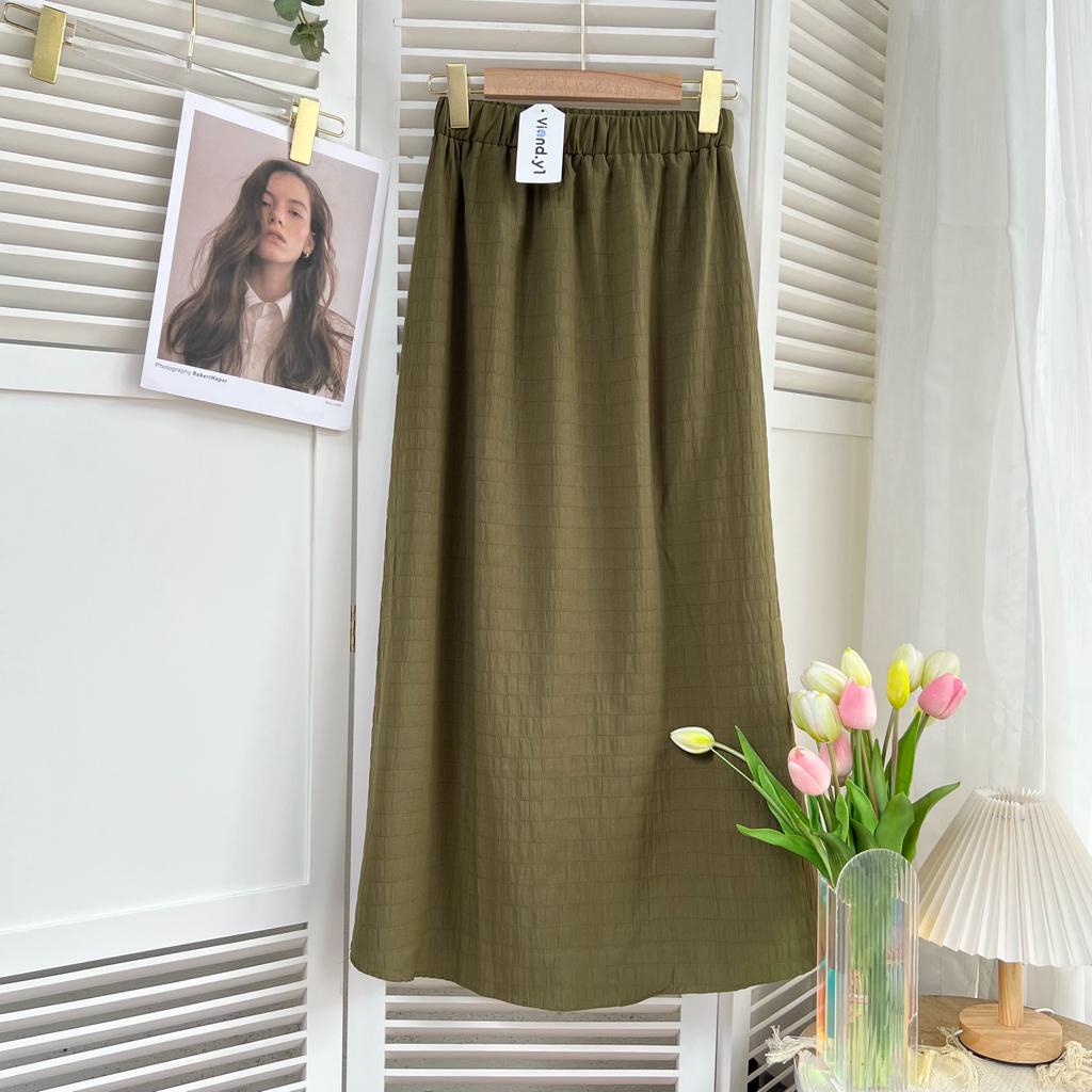 Rok Panjang Wanita Polos Terbaru / Long Skirt Korea Premium Plain