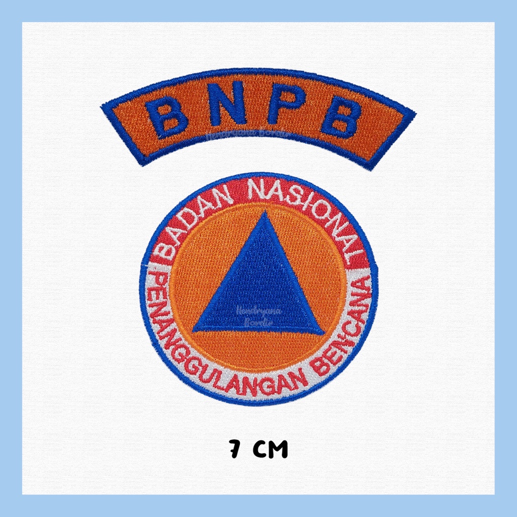 Bordir Logo BNPB 7 cm — Patch Badge Bet Emblem