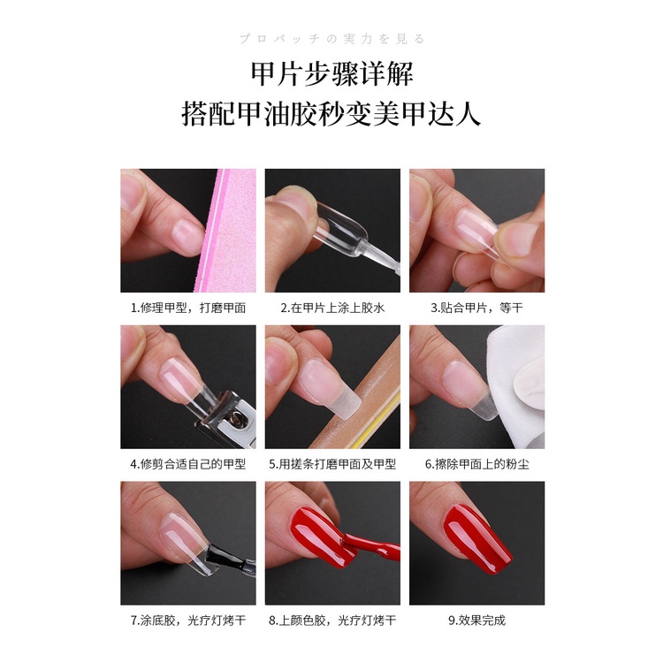 Fake Nails / Kuku Palsu Isi 100pcs Warna Transparan Bening Berbagai Model Lengkung Oval Runcing Awet Berkualitas Untuk Acara Pesta Nikah Ulang Tahun Nail Art Salon Sehari-hari