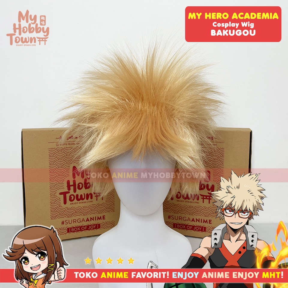 Wig Cosplay Anime Boku no Hero Academia : Bakugo Katsuki My Hero Academia