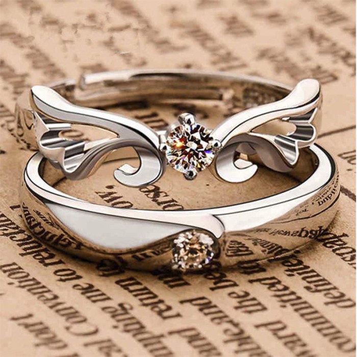 Cincin Couple Emas Berlian Eropa Asli ORI 100% Kawin Nikah Tunangan KQ