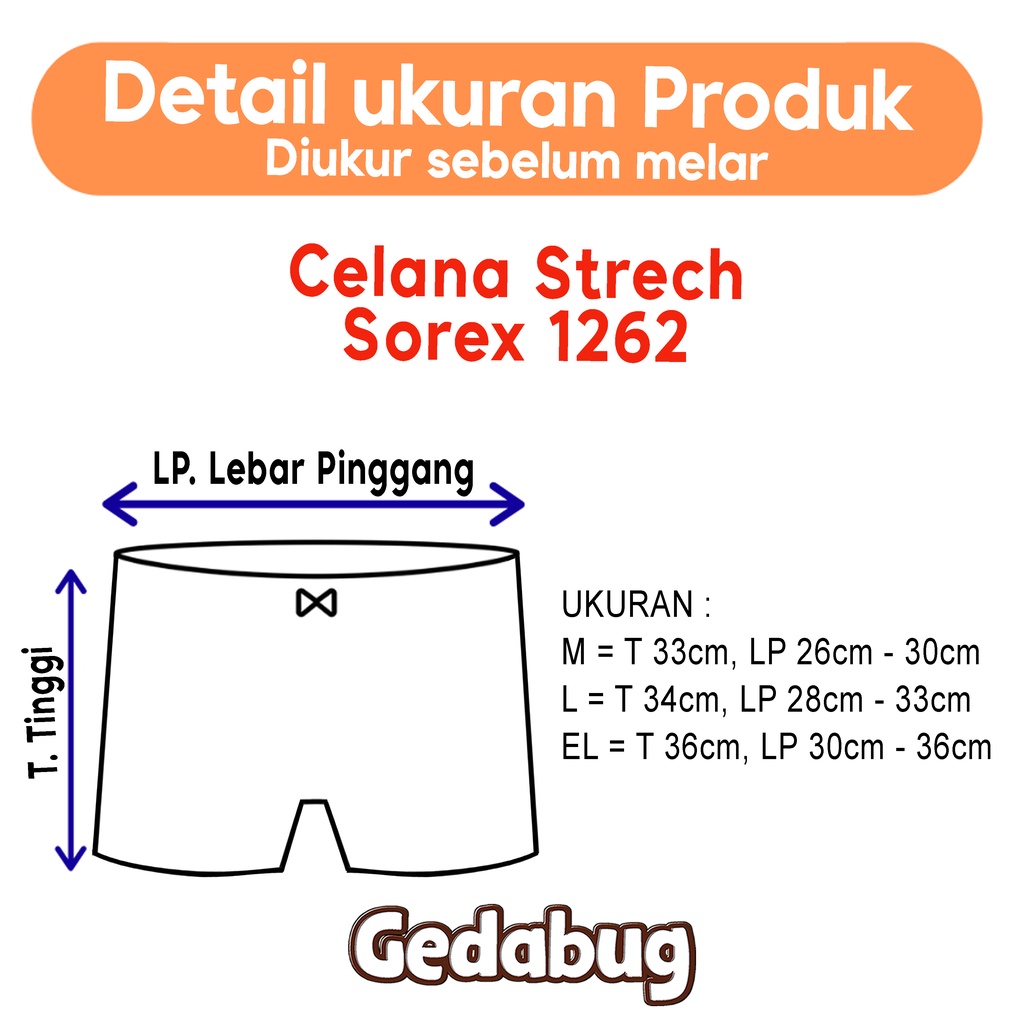 Celana Dalam Super Soft Boxer Wanita Sorex 1262 Daleman Lembut Boxer Perempuan Basic Hot Pants | Gedabug