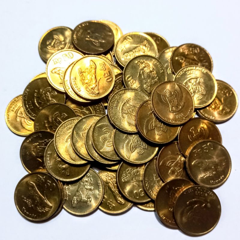 1 Keping Koin Rp50 Komodo 1993 UNC