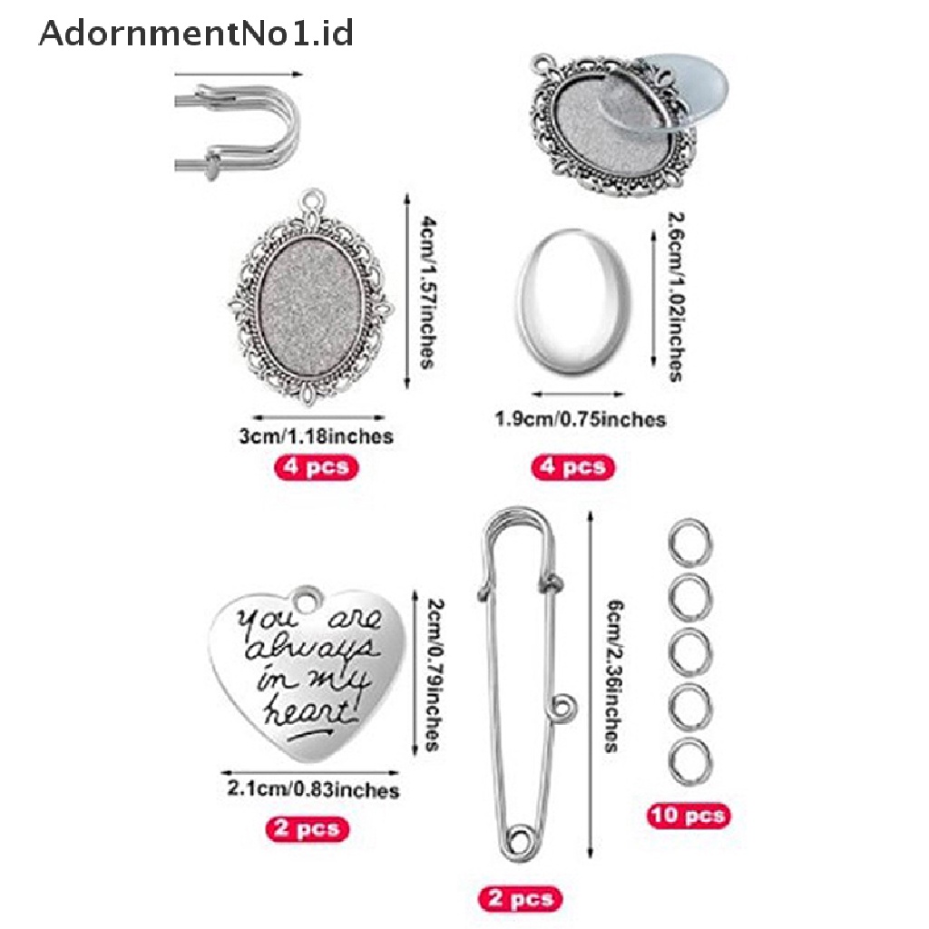 [AdornmentNo1] Pernikahan Buket Foto Pesona DIY Pin Bros Membuat Kit Berenda Bingkai Pesona Oval Bingkai Foto Dengan Liontin Untuk Liburan Hati [ID]