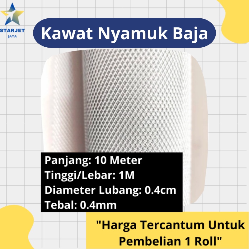 Kawat Jaring kasa Nyamuk Baja Penutup Ventilasi Jendela Ram Kawat Kassa Nyamuk Pintu Panjang 10