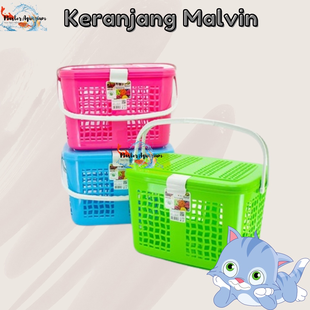 Keranjang Malvin / keranjang kucing / keranjang plastik