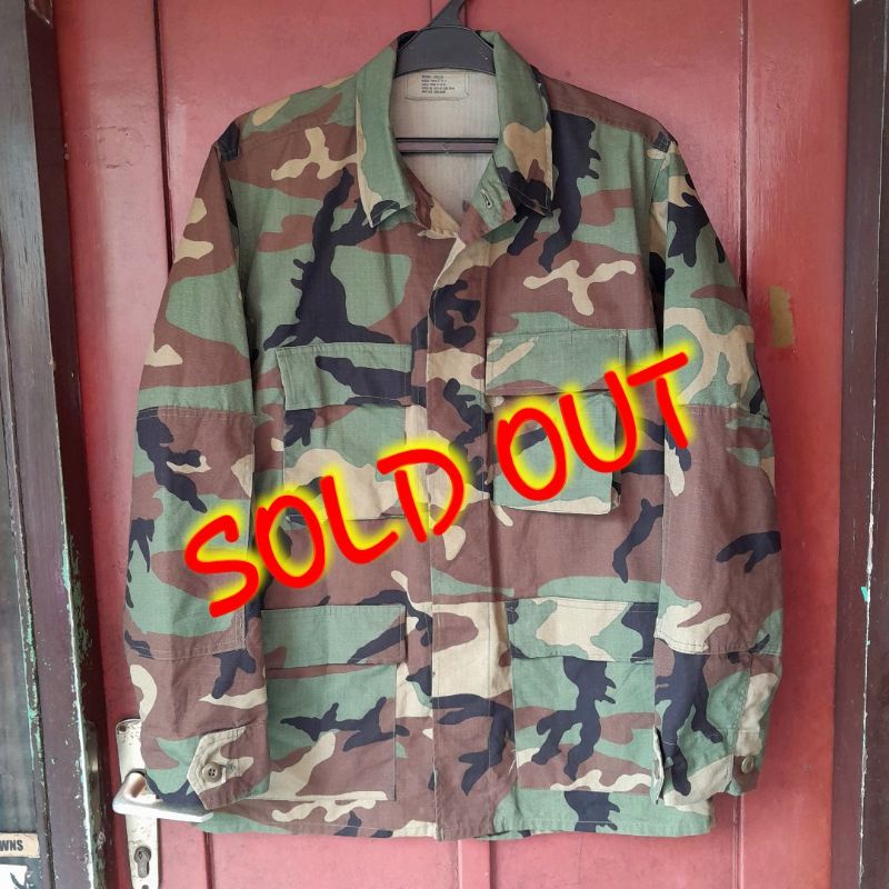 FREE PATCH Kemeja BDU Woodland Us Army Second Original Like New