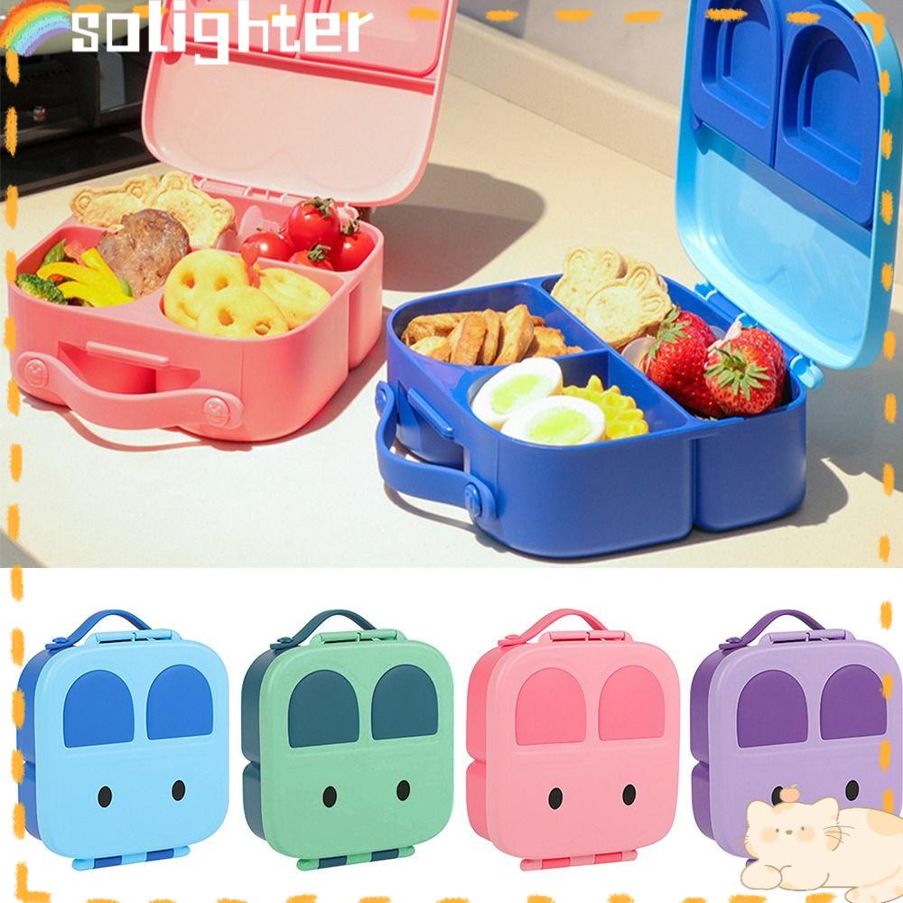 Solighter Lunch Box Camping Microwavable Untuk Siswa Pekerja Kantor Anti Bocor Fresh-keeping Bento Box