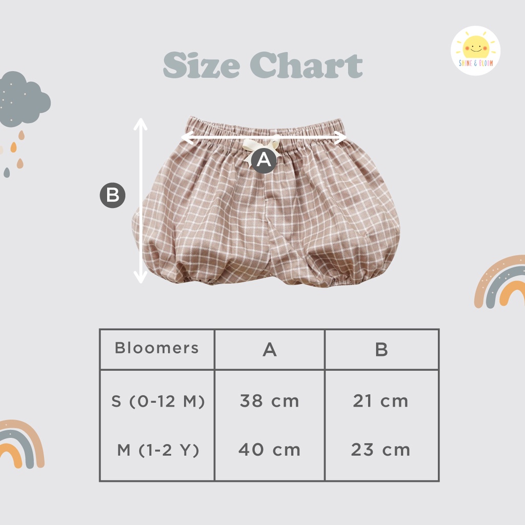 Bloomers Bob 0-4 Tahun Celana Bloomer Pendek Anak Unisex CBKS SNB