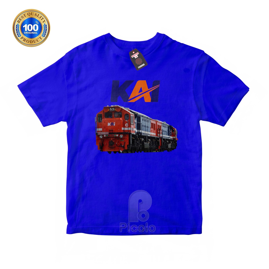 (FREE NAMA) BAJU KAOS ATASAN ANAK MOTIF KERETA API INDONESIA/KAI UNISEX Bahan COTTUN