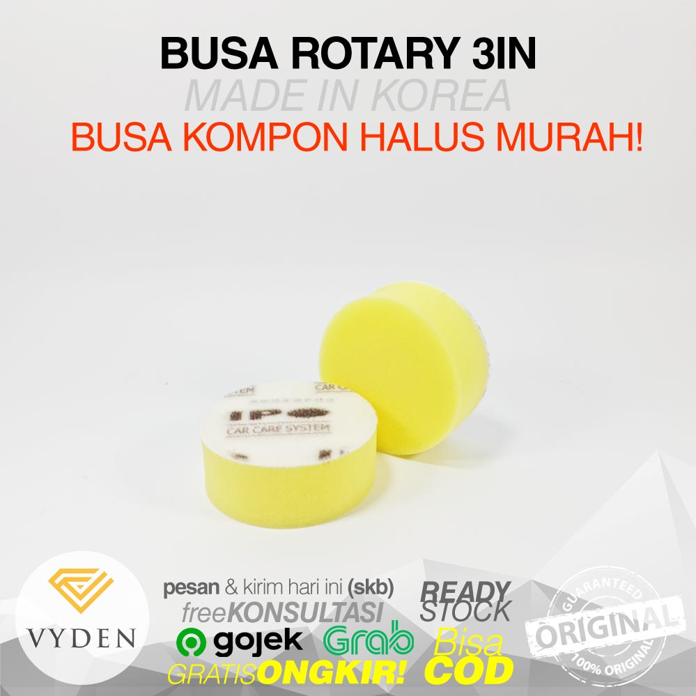 IPO Yellow Polishing Pad 3 inch Flat Kompon Halus Busa Mesin Poles Mobil MURAH