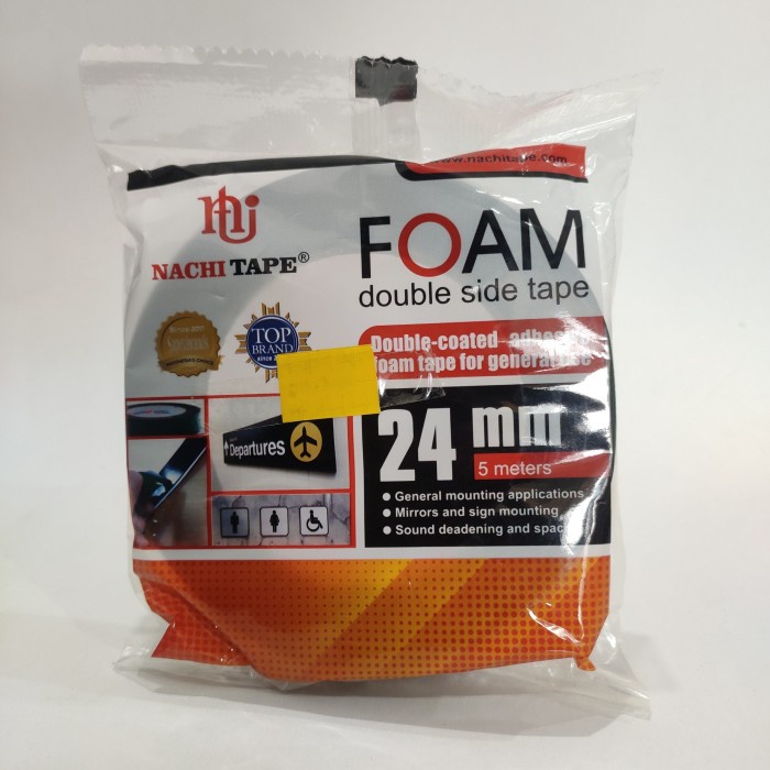 

ISOLASI LAKBAN SELOTIP BOLAK BALIK DOUBLE FOAM 24 MM X 5 M / NACHI