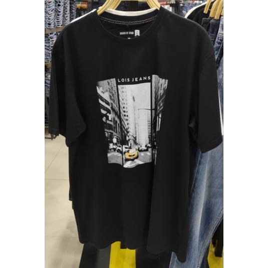 lois kaos/t-shirt basic laki laki original (S-XL)
