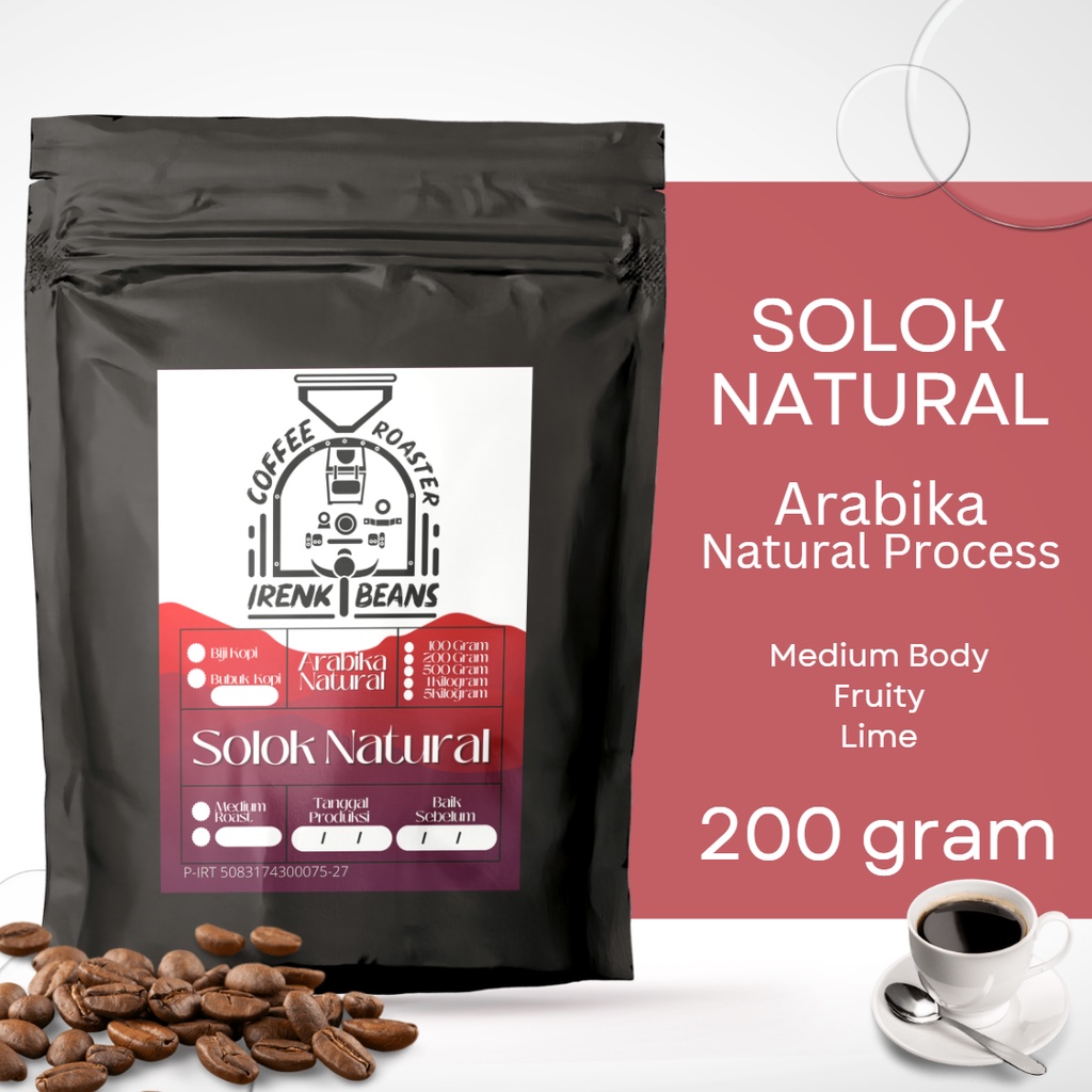 

KopI Arabica Solok Radjo Natural 200g Biji Bubuk