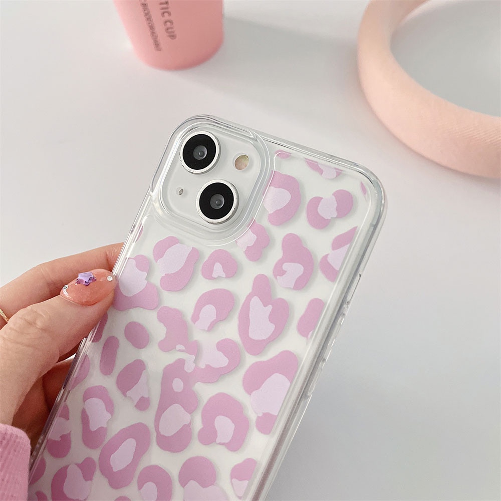 Soft Case TPU Transparan Shockproof Motif Pink Panther Untuk IPhone 7Plus 8Plus X XS XR 14 13 12 11 Pro Max